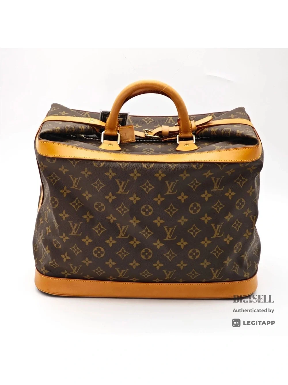 Louis Vuitton Brown Monogram Leather Travel Holdall Cruiser 40